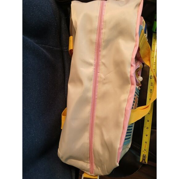 Multi-Pocket Carry All Pastel Shoulder Bag Duffle Diaper Bag Weekender - Picture 6 of 11